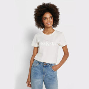 Calvin Klein dámské béžové triko - XS (AEO)